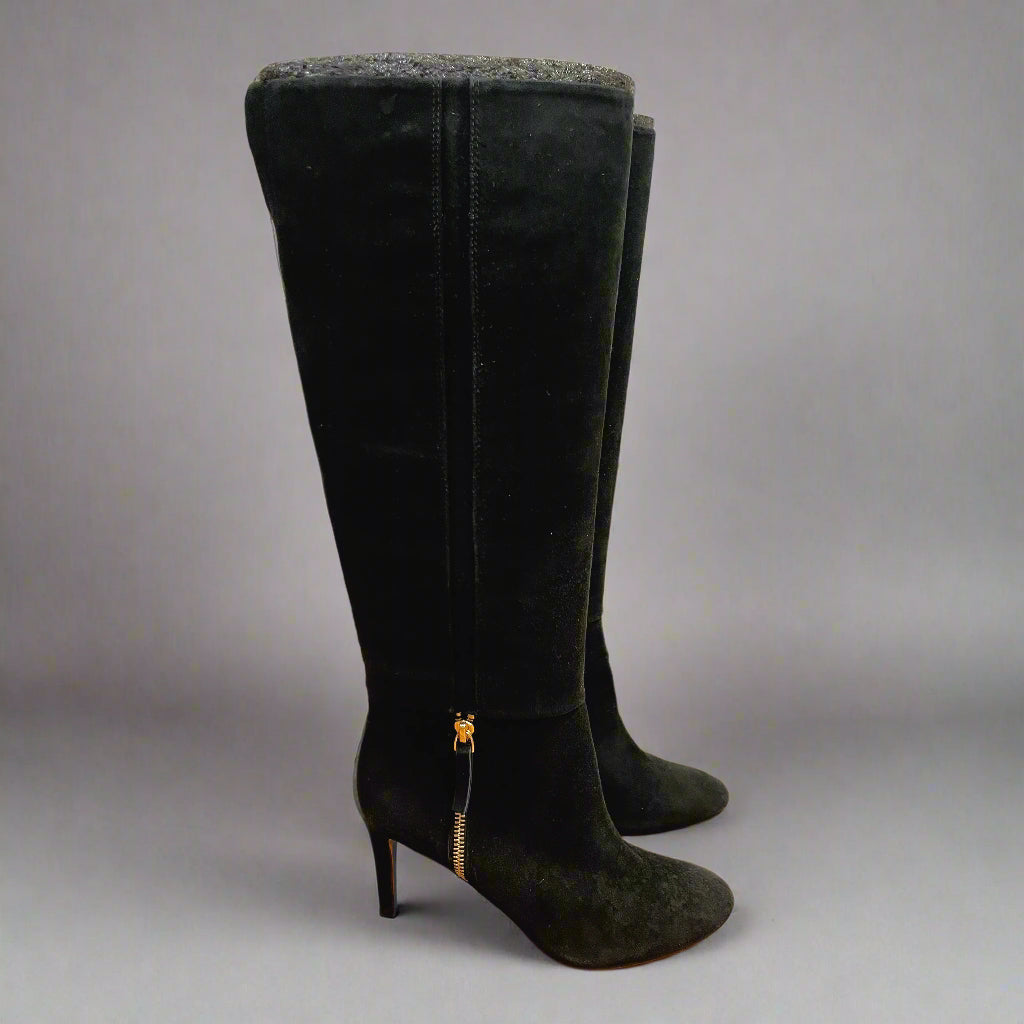 Nine West black suede boots, size 6.5, BRAND NEW!