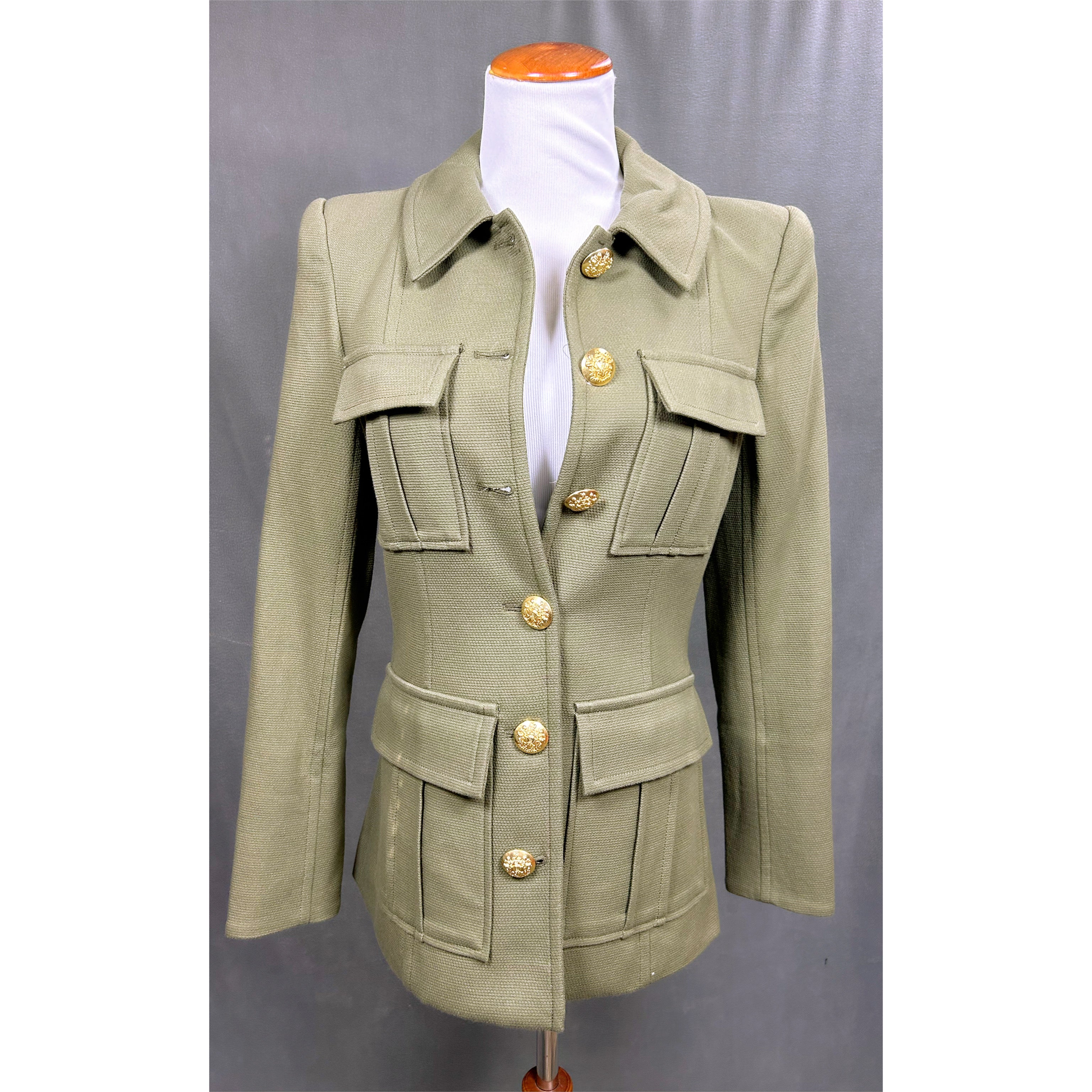 Veronica Beard olive Lambert Dickey jacket, size 0, NEW WITH TAGS!