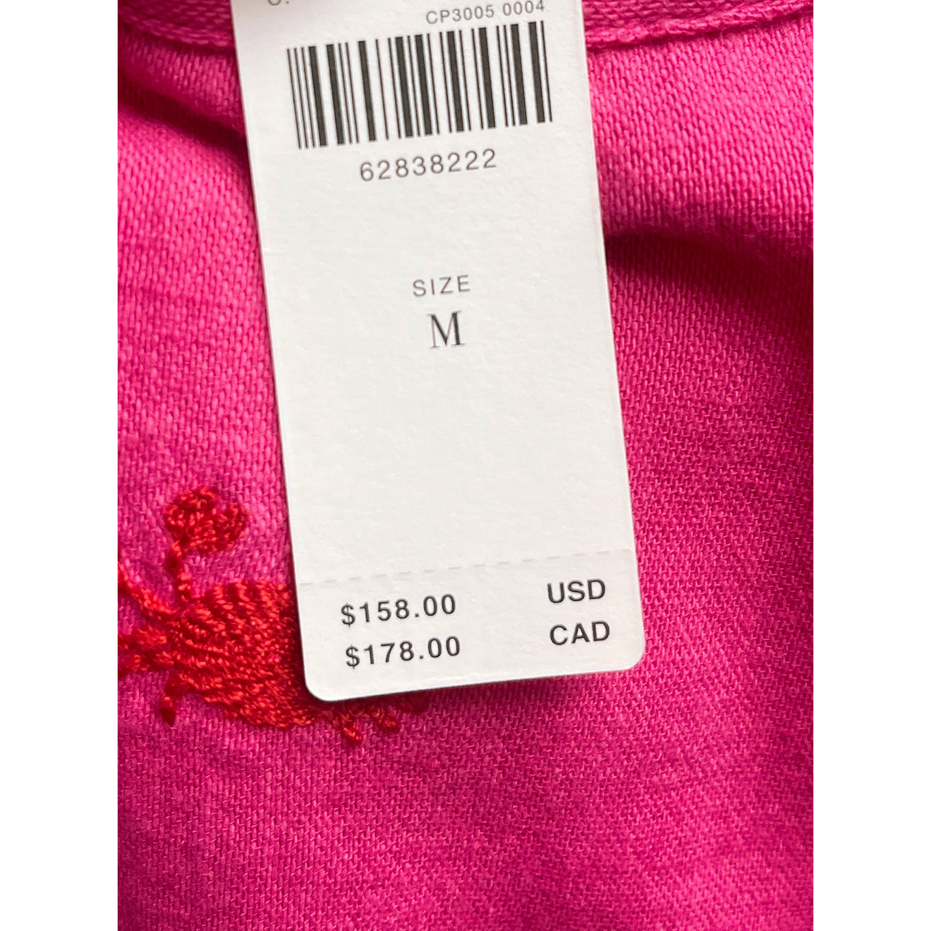 Maeve hot pink & red crab print dress, size M, NEW WITH TAGS!
