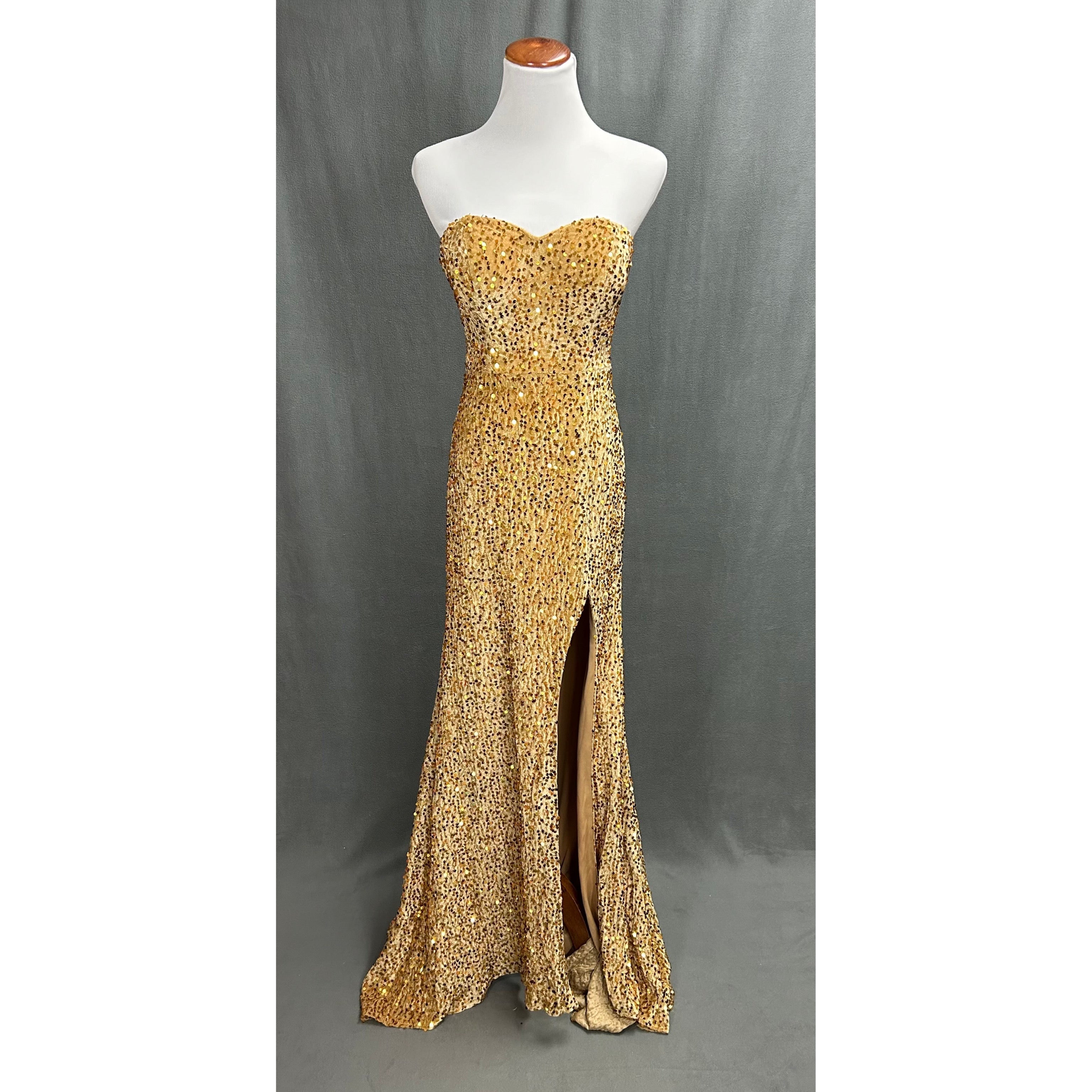 Yulure gold dress, size 4