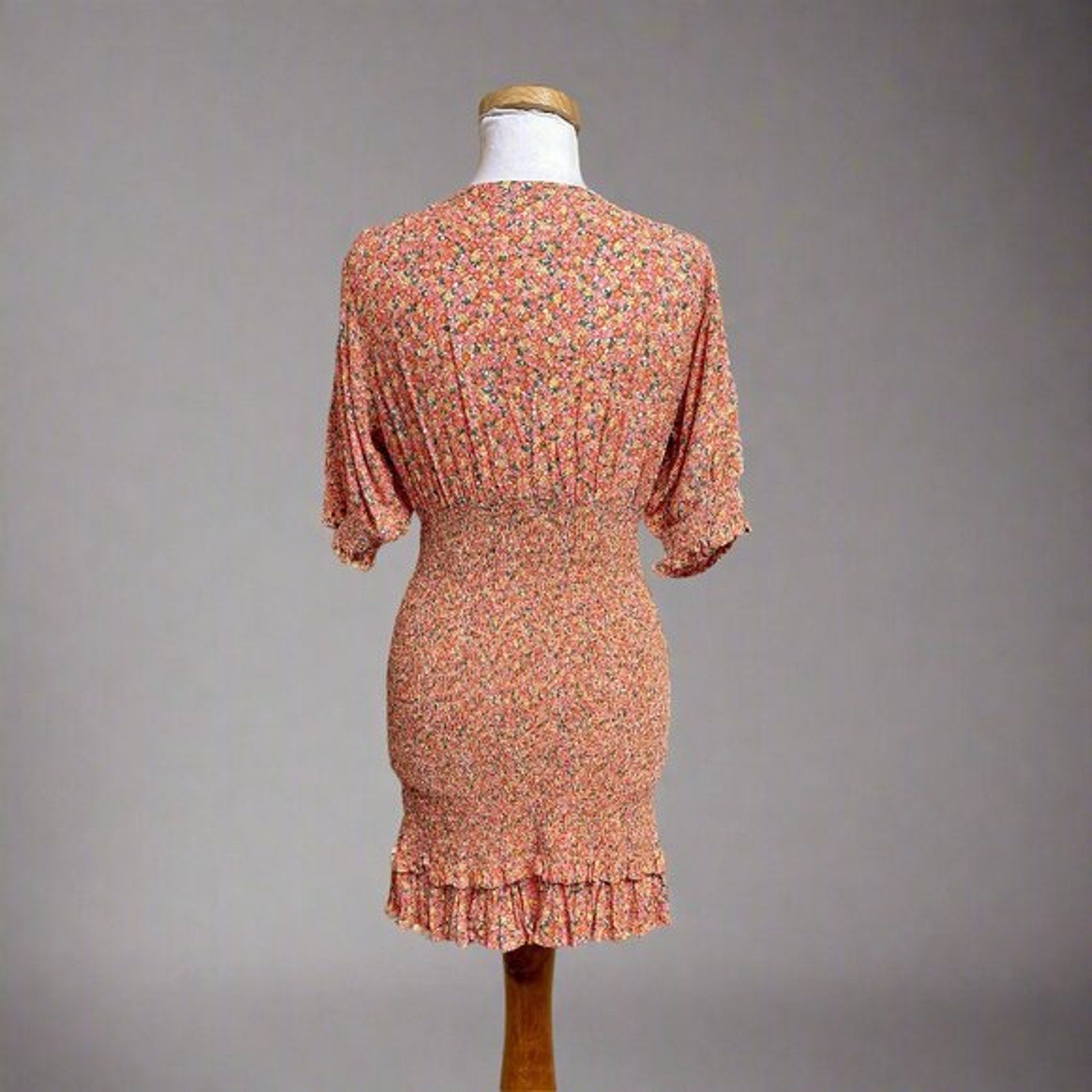 Faithful the Brand coral floral dress, size 4