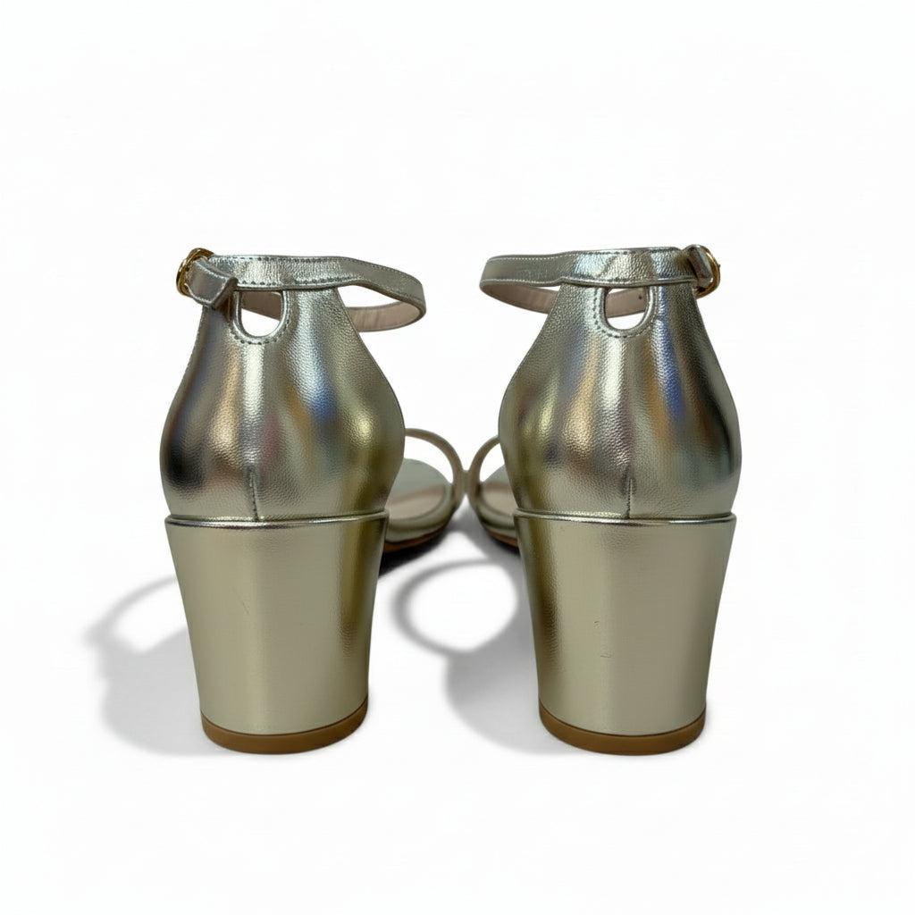 Stuart Weitzman gold sandal, size 6, NEW IN BOX!