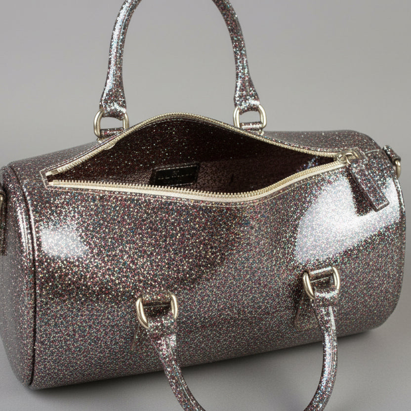 Furla gold multi-color glitter bag