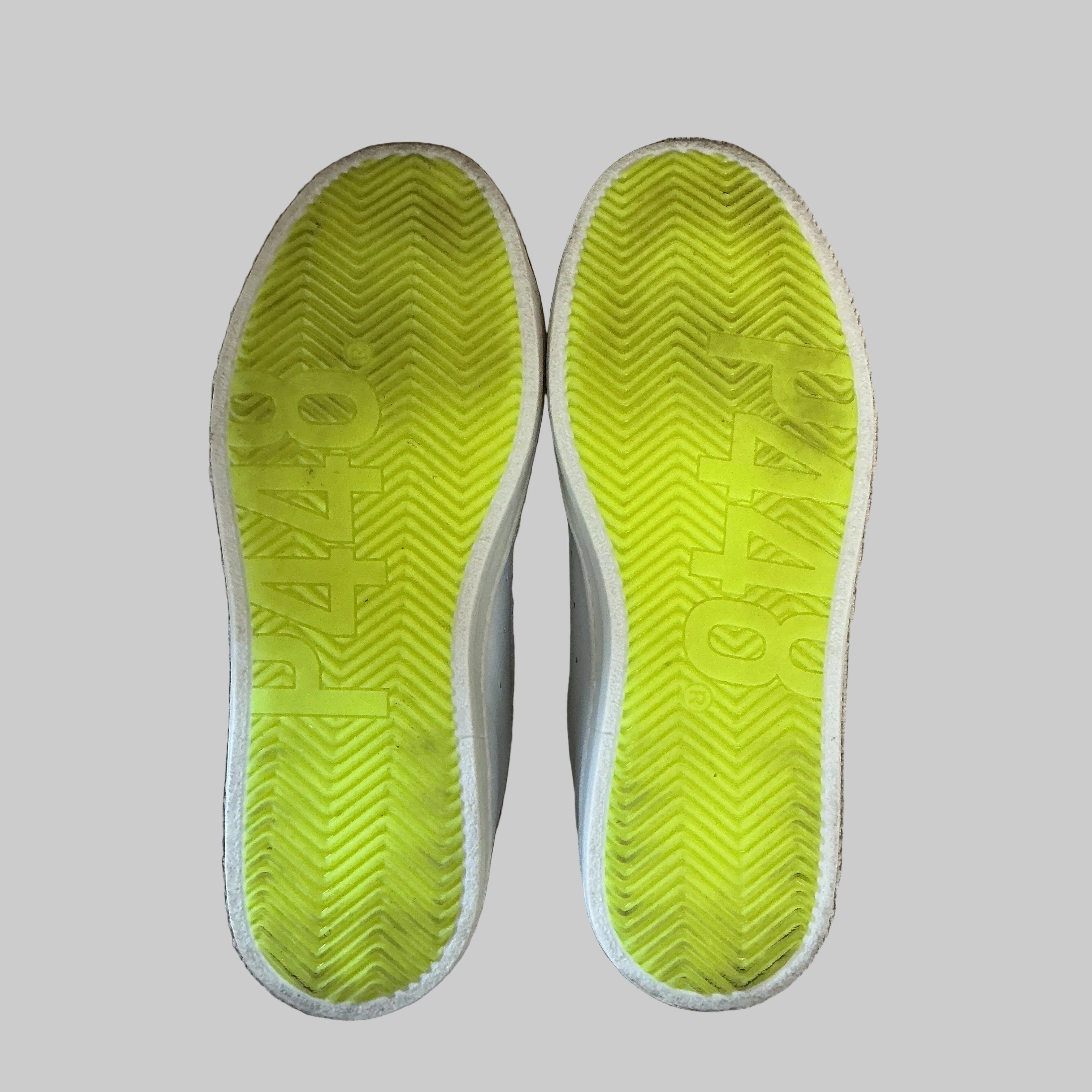 P448 white and neon John Dogma sneakers, size 37 (US 7)