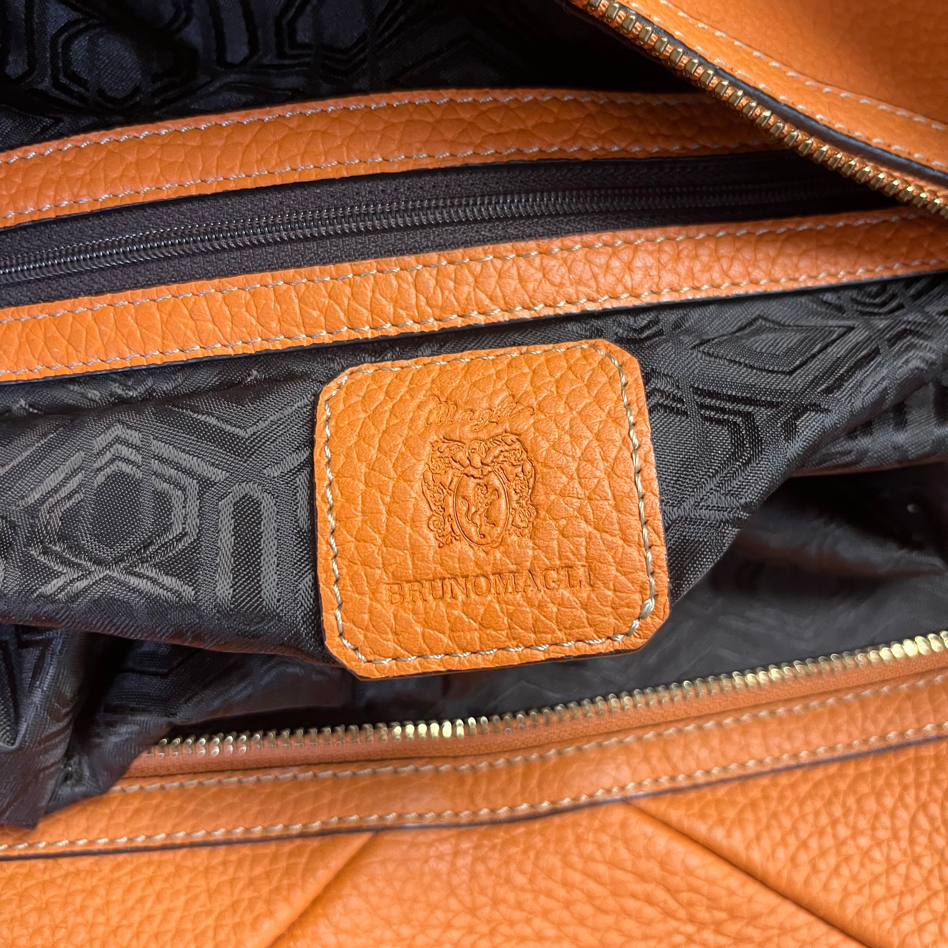 Bruno Magli black and orange geometric bag, LIKE NEW!