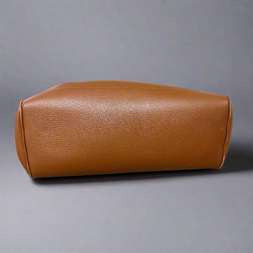 Tory Burch chestnut leather Carter tote