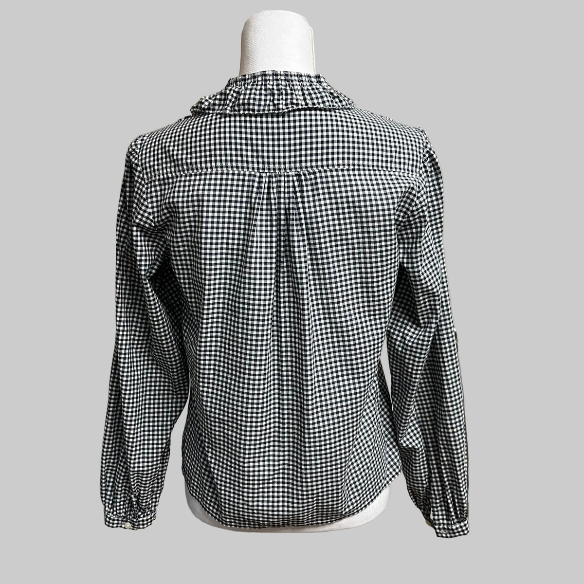 Trovata navy check Alise blouse, size XS