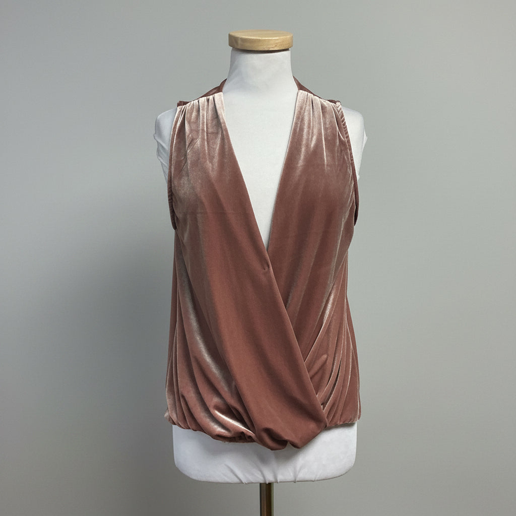 Waverly Gray blush velour blouse, size M, NEW WITH TAGS!