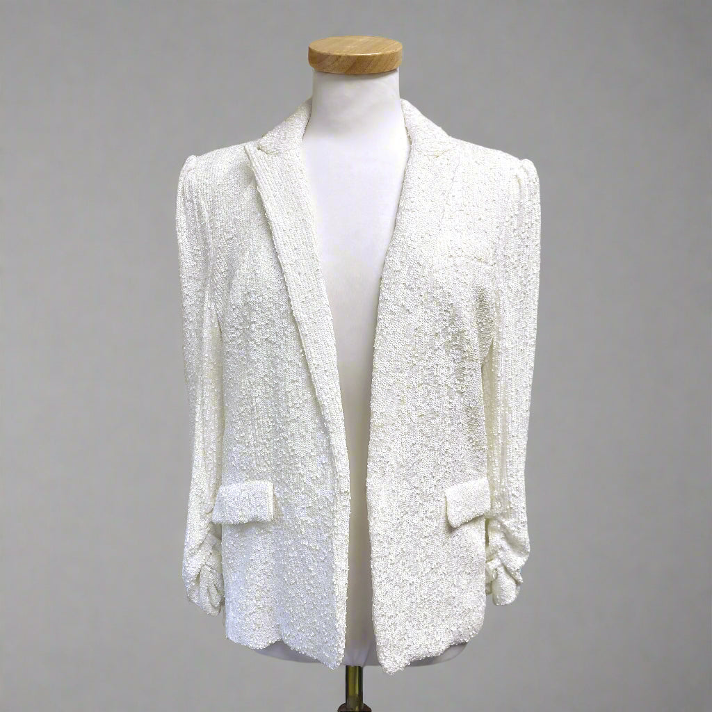 Generation Love white sequin blazer, size M, NEW WITH TAGS!