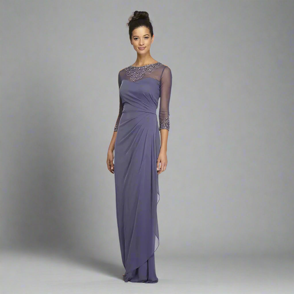 Alex Evenings violet blue dress, size 10P