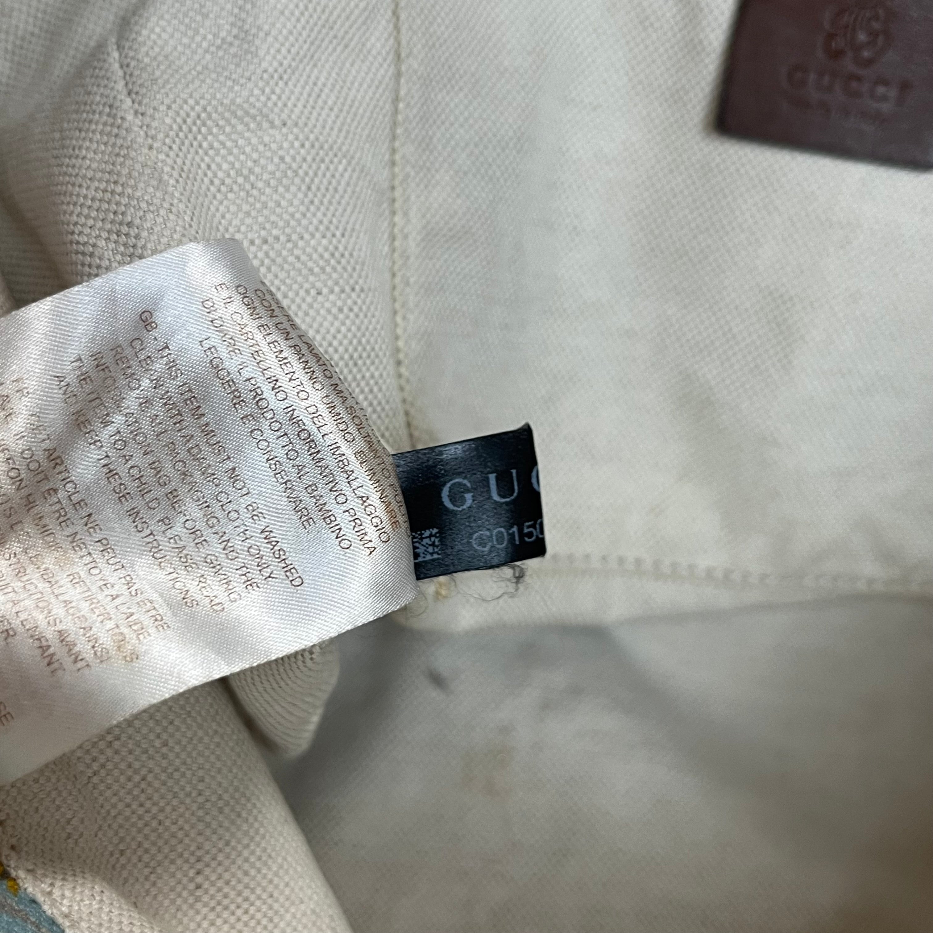 Gucci light blue floral tote