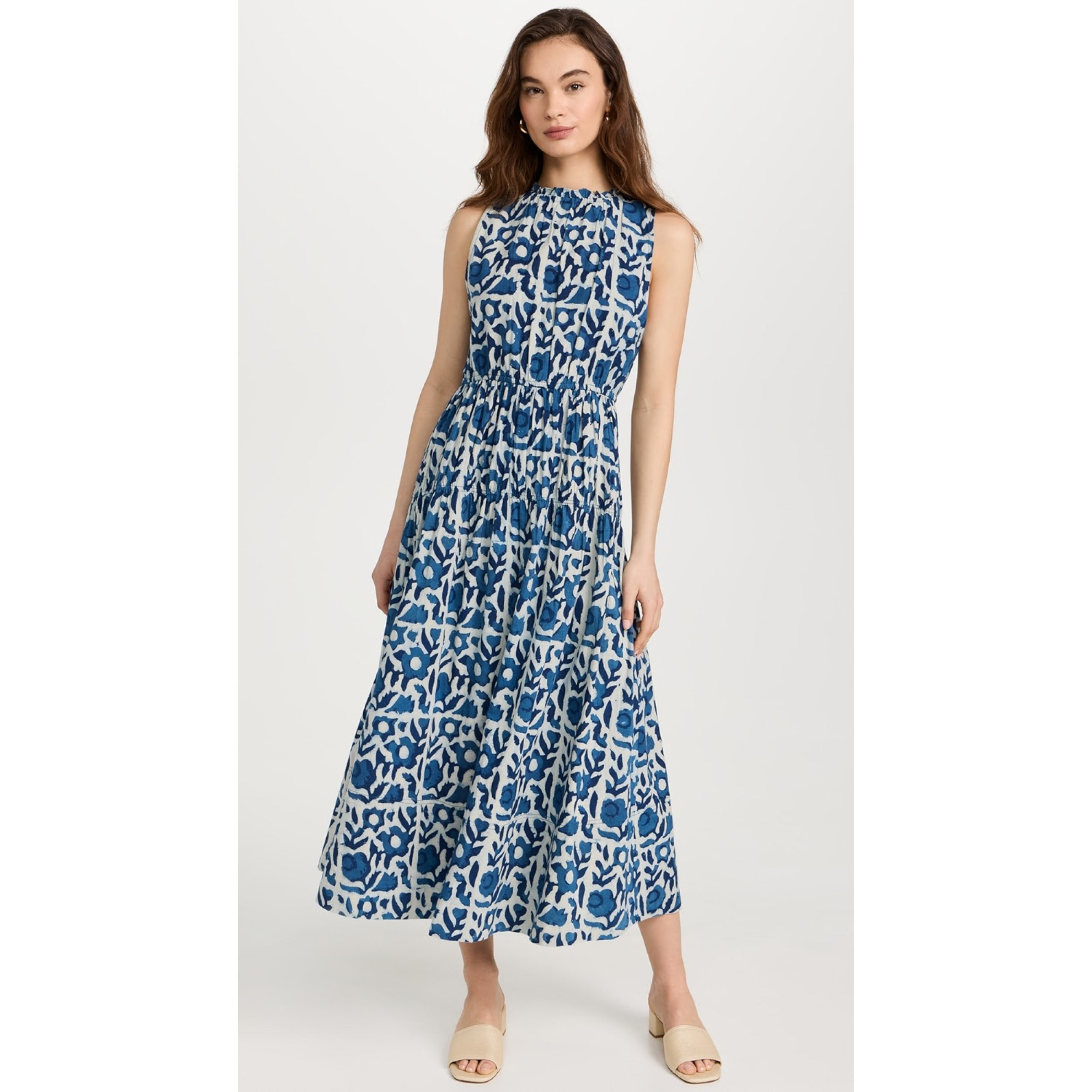 Apiece Apart blue Arte Tank dress, size XS