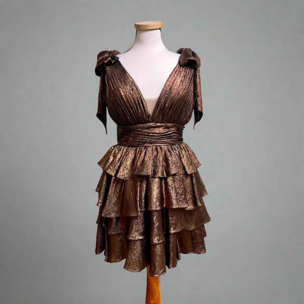 Ed Young bronze shimmer dress, size L
