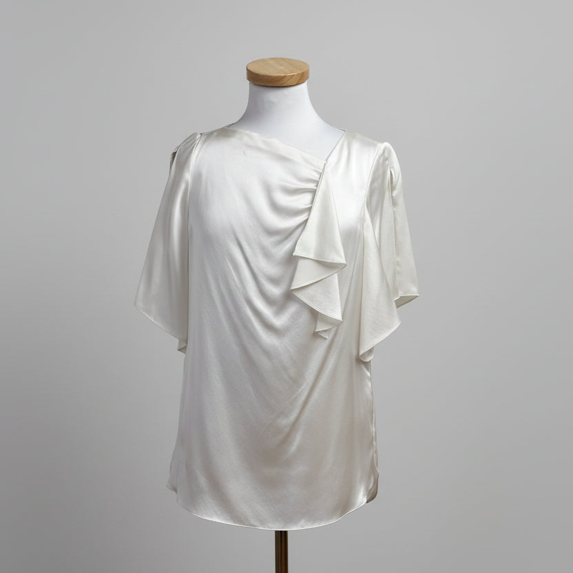 Elie Tahari ivory silk blouse, size S, NEW WITH TAGS!