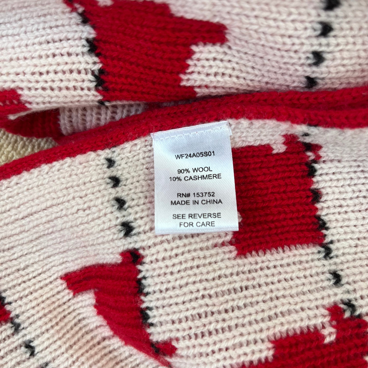 Warm and Wonderful red sheep print Diana scarf, LIKE NEW!