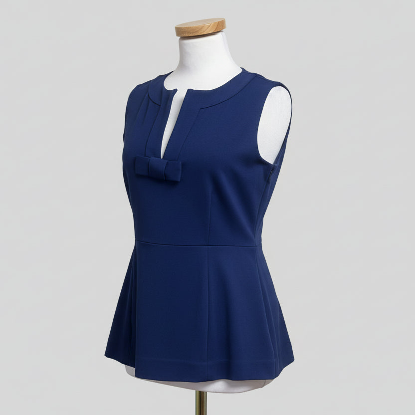 Kate Spade navy sleeveless top, size S, NEW WITH TAGS!