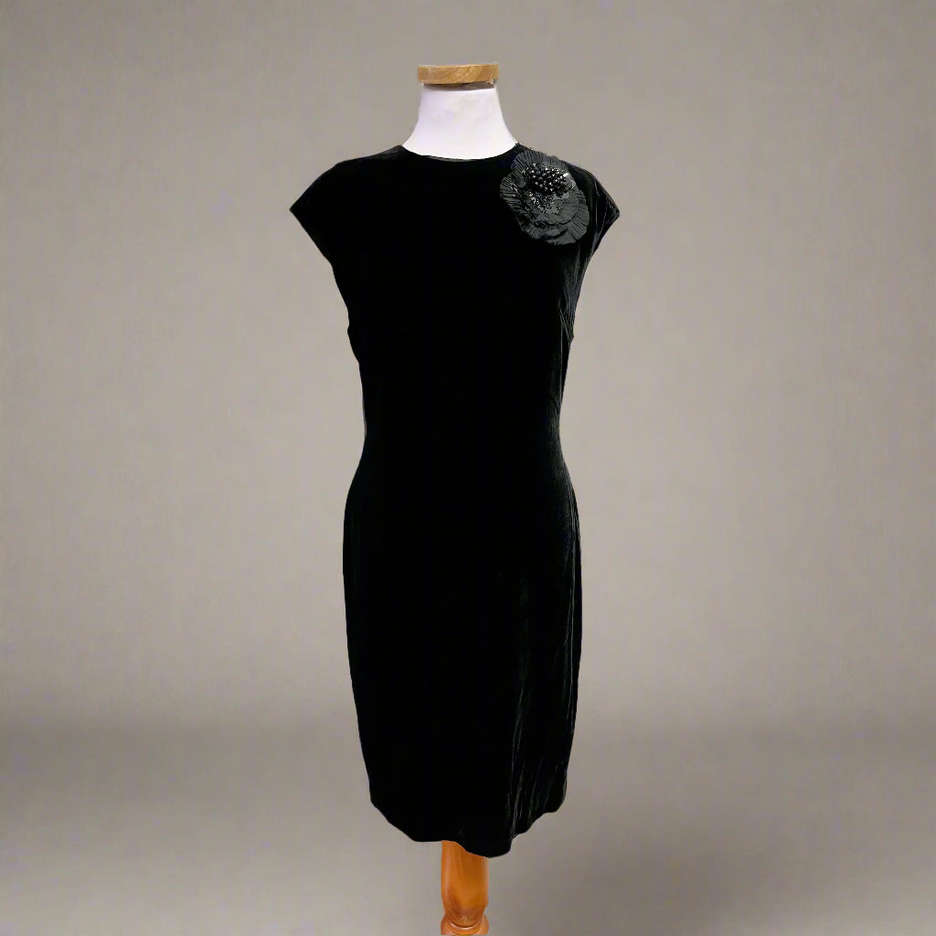 Trina Turk black velvet dress, size 6