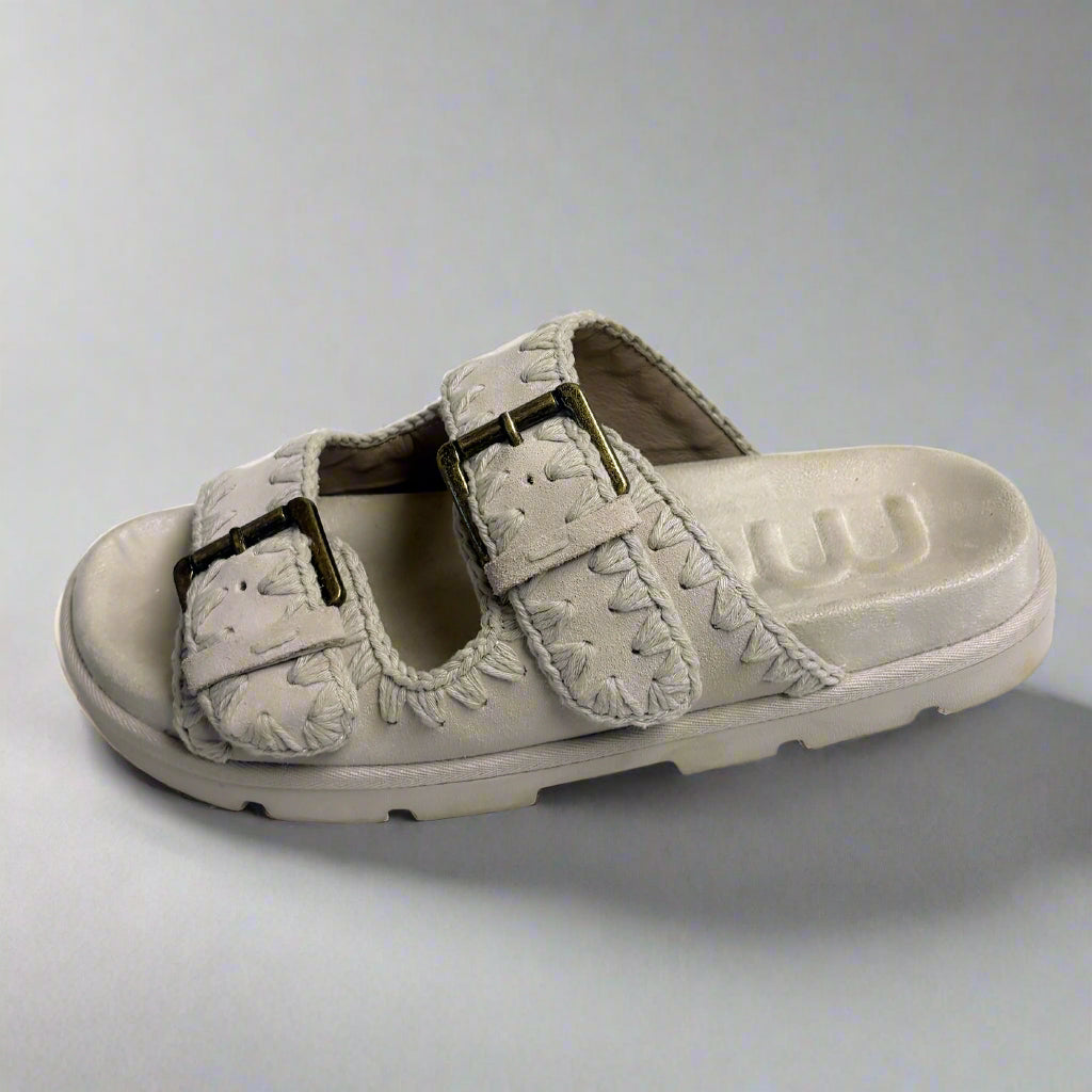 Mou beige Bio slide sandals, size 10, LIKE NEW!