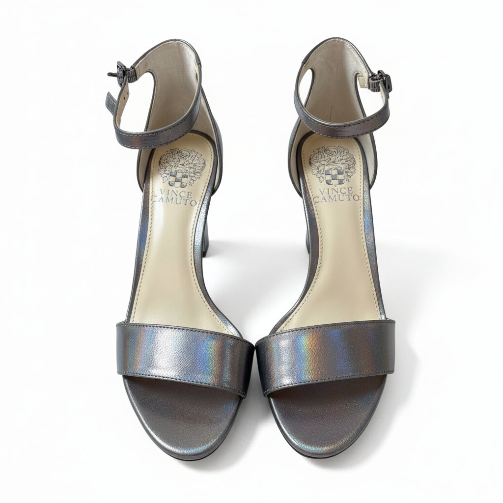 Vince Camuto iridescent pewter Sathina shoes, size 6.5, NEW IN BOX!