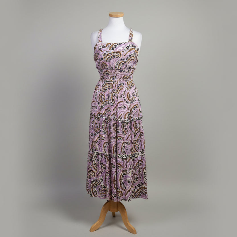 Omika purple, brown, & navy "Monroe" dress, size S