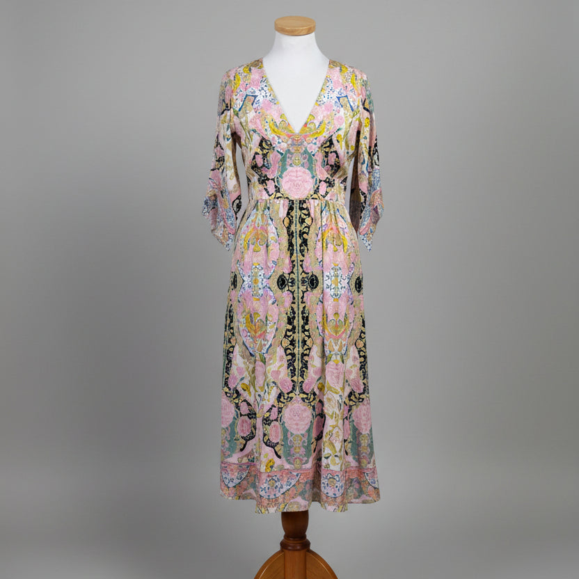 Elie Tahari pink floral silk dress, size 4, NEW WITH TAGS!