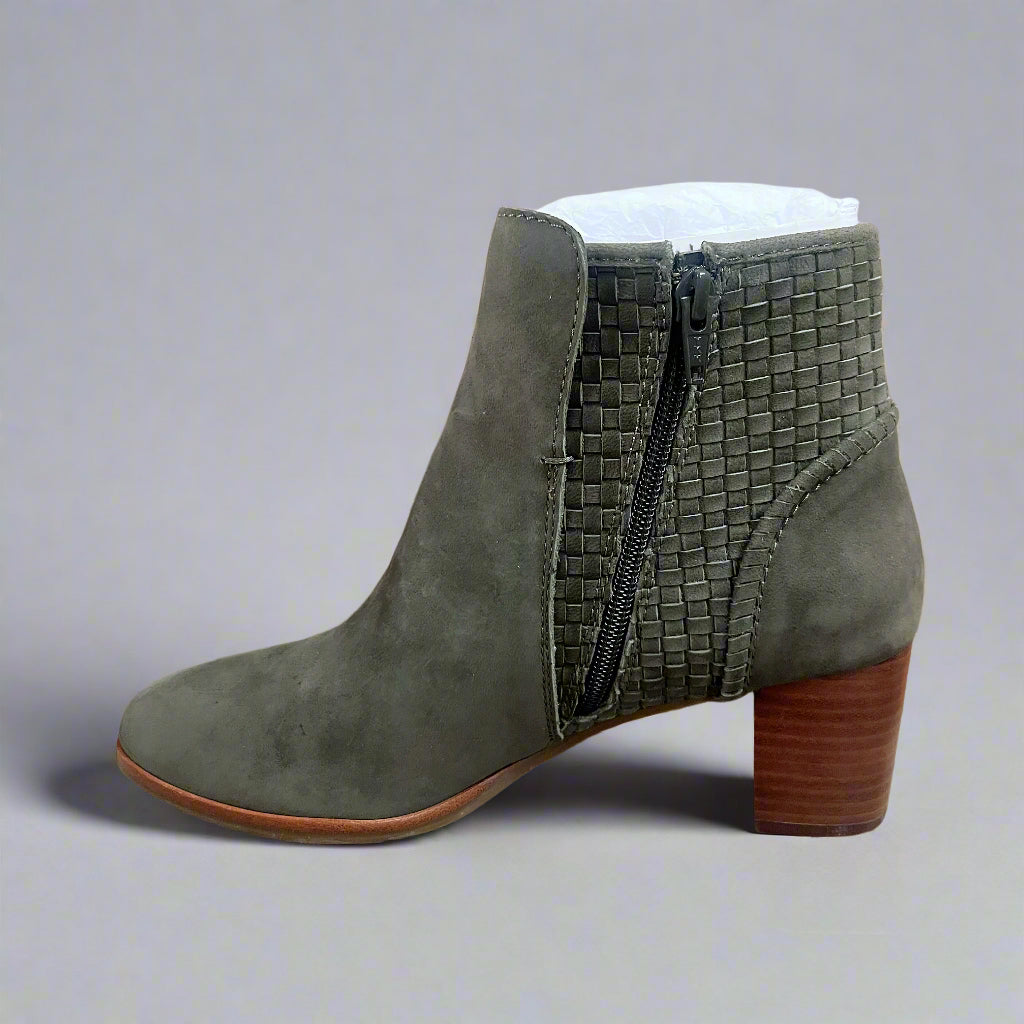 Jack Rogers olive suede Deborah boots, size 8, NEW IN BOX!