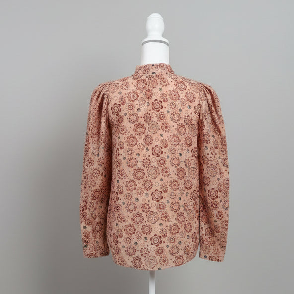 Alix of Bohemia terra cotta print Annabelle blouse, size S