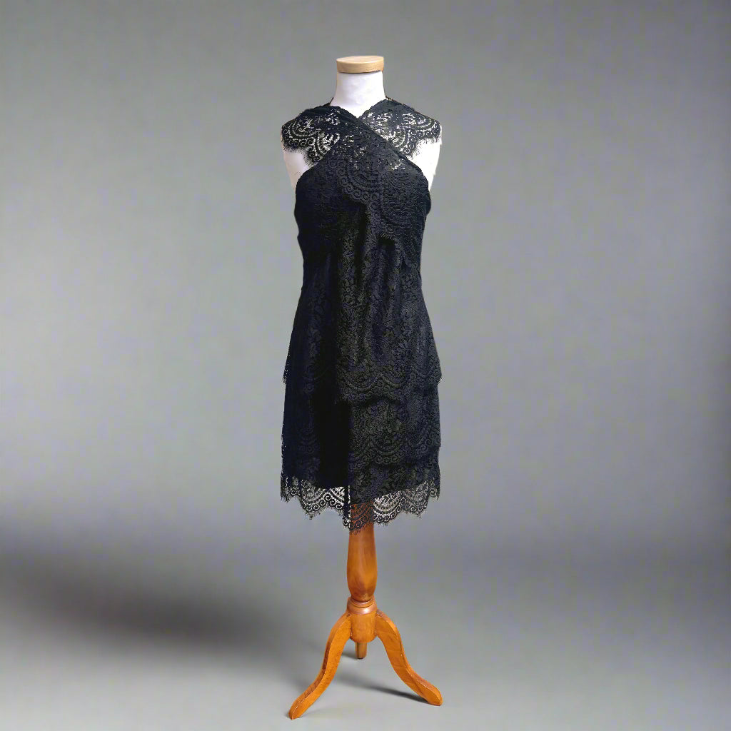Leifsdottir black lace dress, size 12