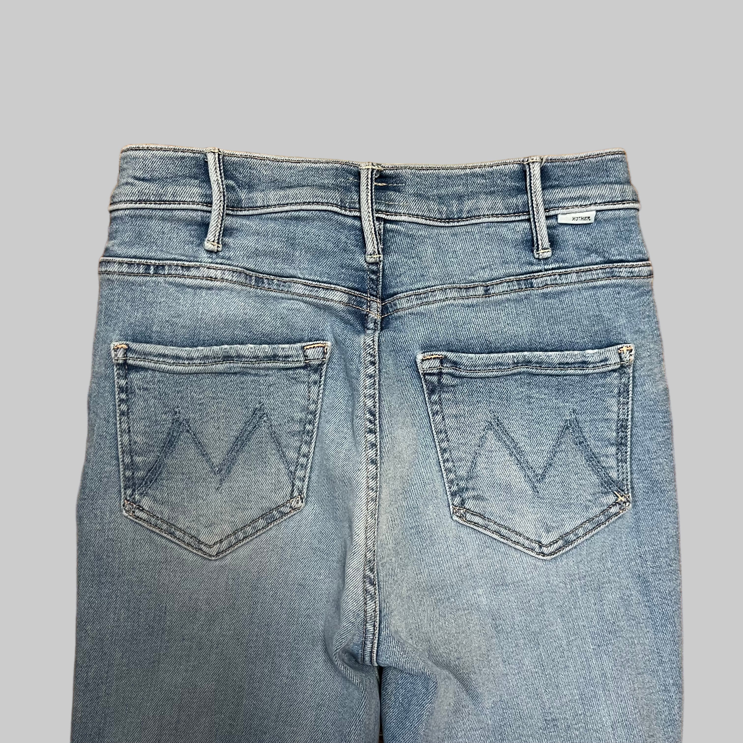 Mother blue Hustler Ankle Fray jeans, size 25