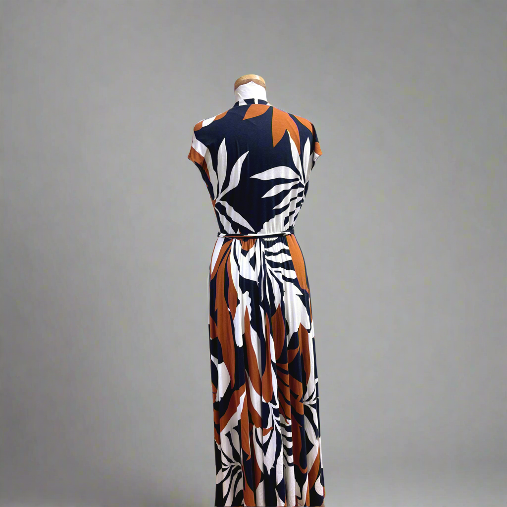Boden navy print dress, size 8