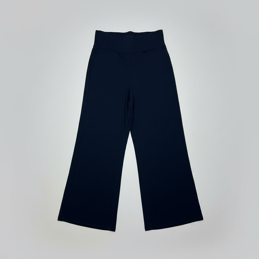 Me + Em navy knit crop palazzo pants, size 2