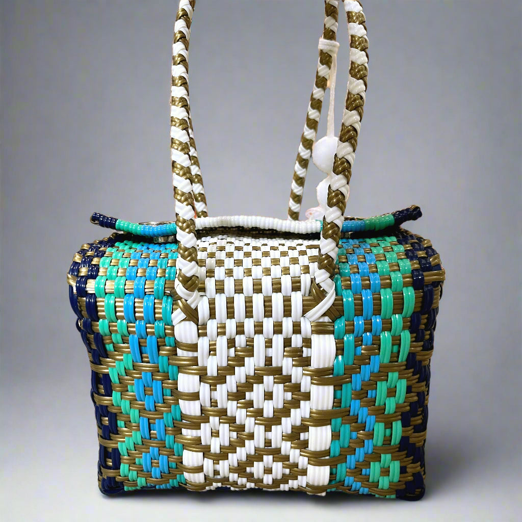 Valerosa multi color blue Waves Mini Purse, NEW WITH TAGS!