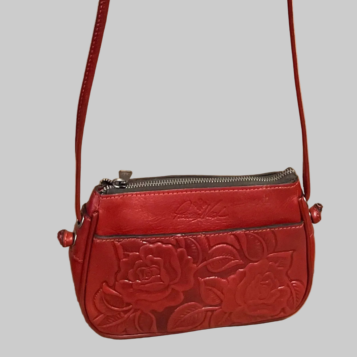 Patricia Nash red leather crossbody bag