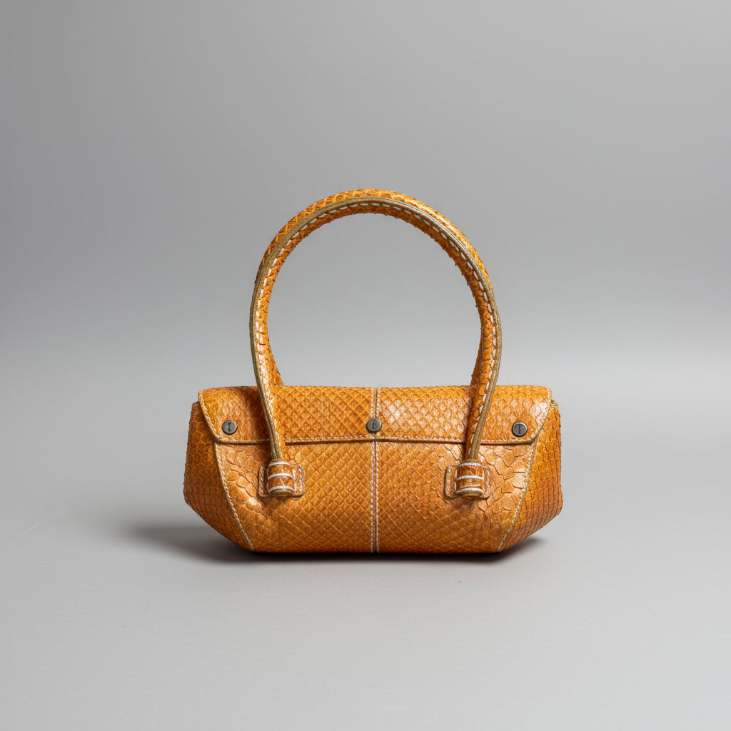 Tod's orange snakeskin bag