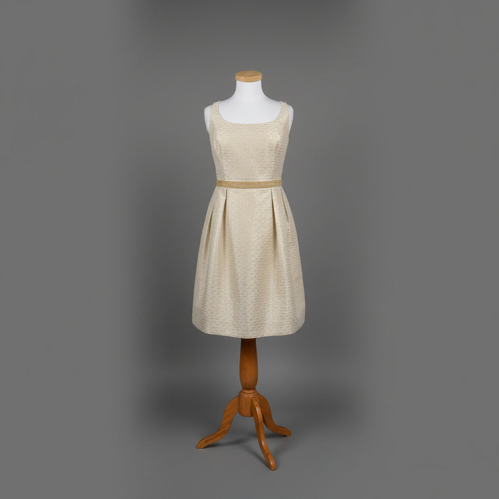 Carmen Marc Valvo gold dress, size 14