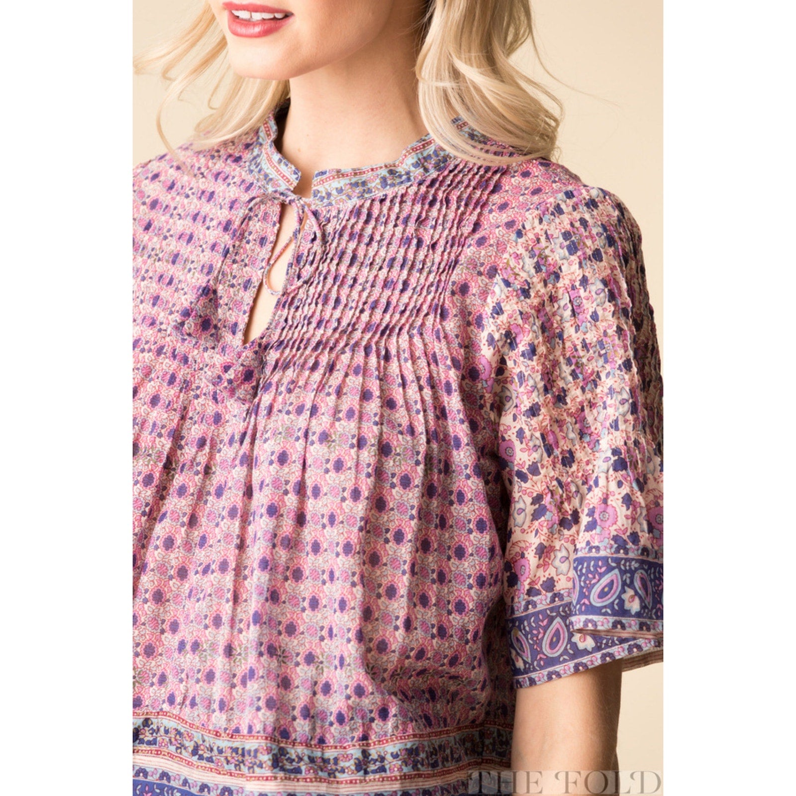 Sea New York pink and purple Bianca top, size 2