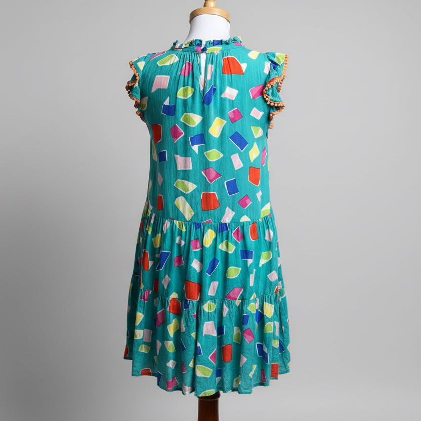 THML jade multi-color dress, size S