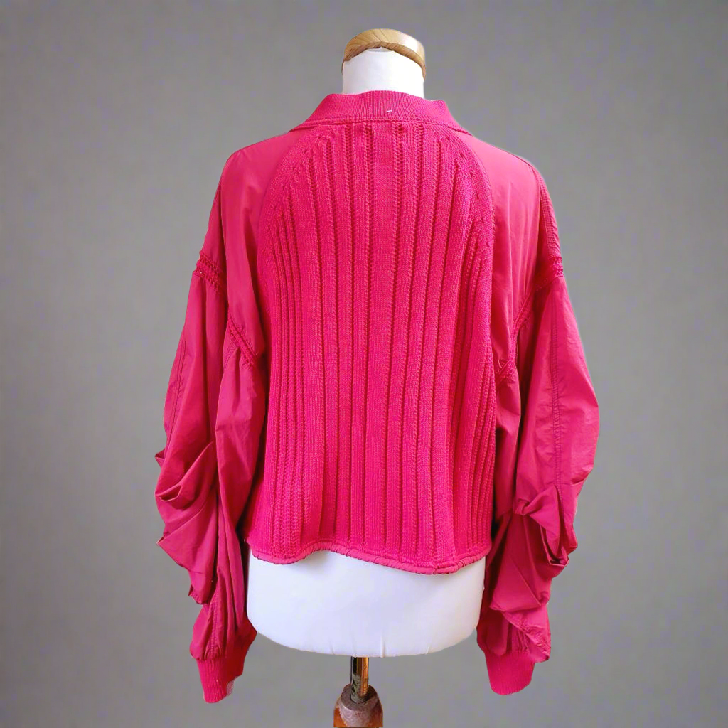 Pilcro hot pink sweater, size S