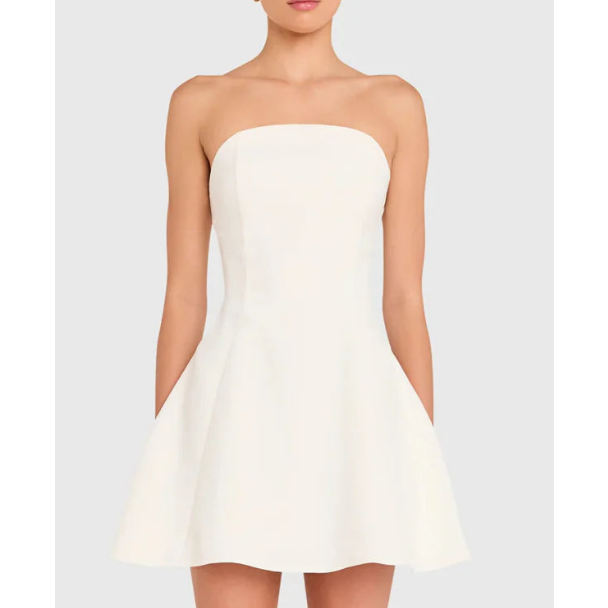 Amanda Uprichard white Romilly mini-dress, size L, NEW WITH TAGS!