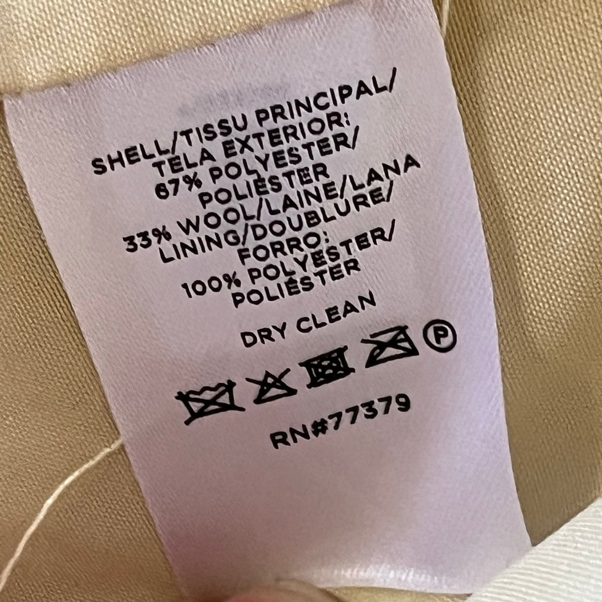 Ann Taylor yellow wool blend coat, size XS