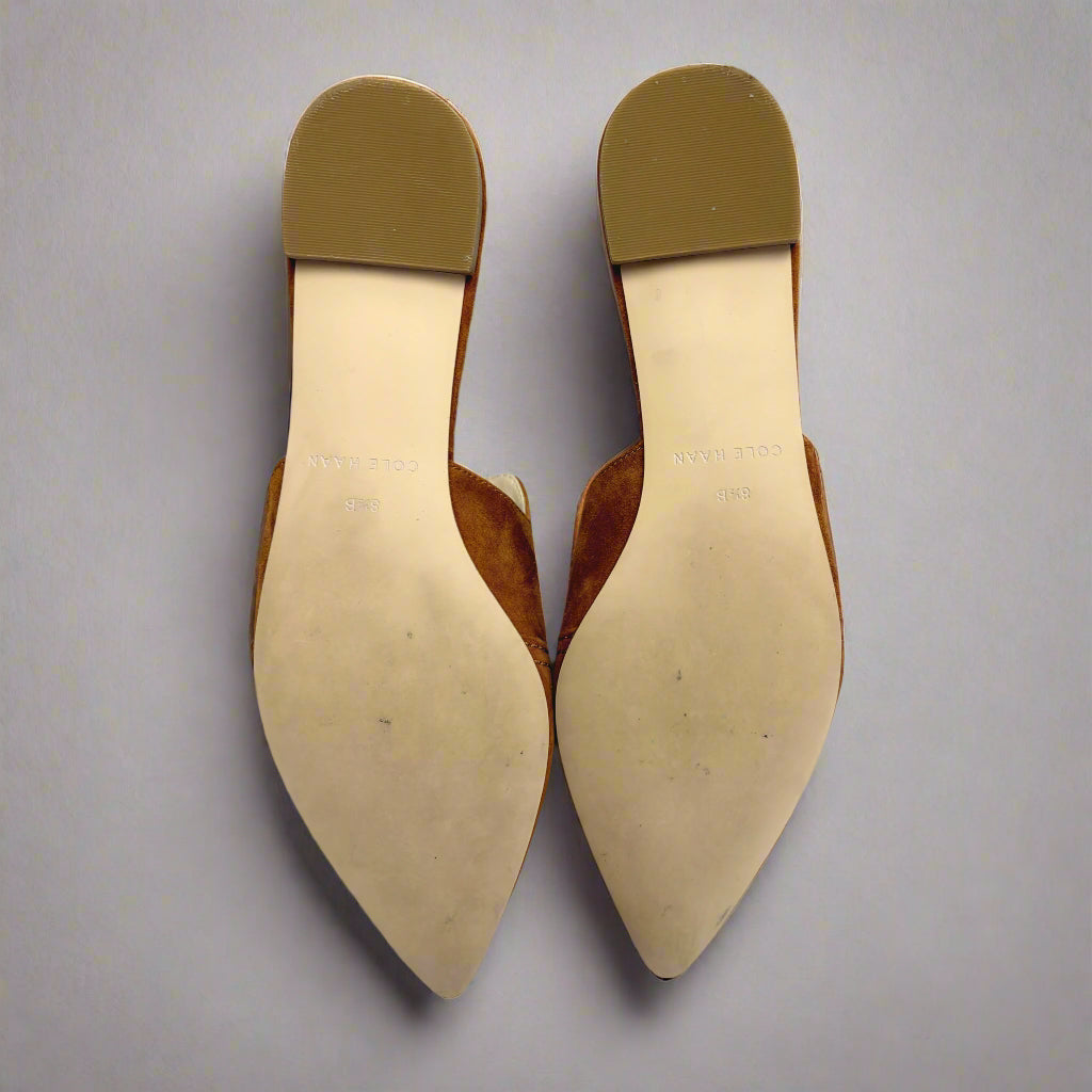 Cole Haan chestnut suede flats, size 8.5, LIKE NEW!