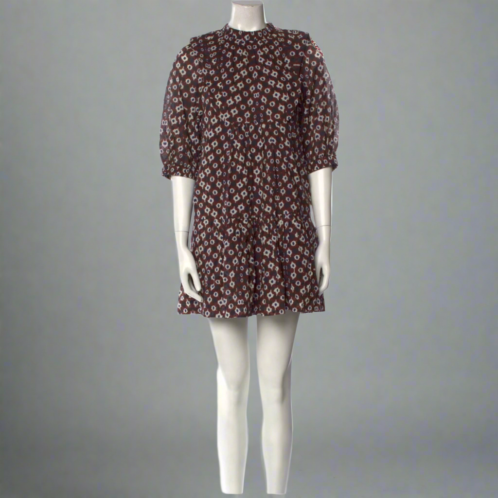 Sea New York brown and navy print dress, size 2