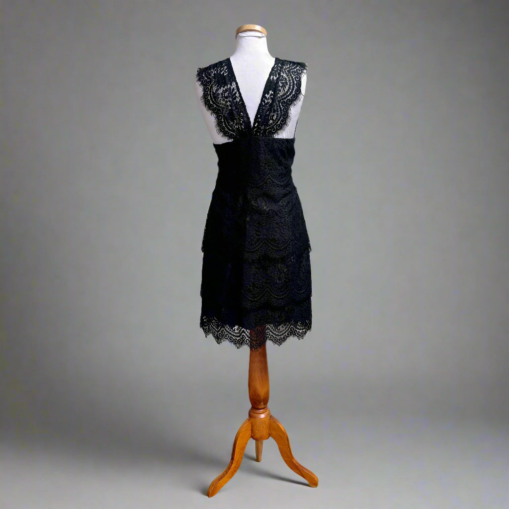 Leifsdottir black lace dress, size 12