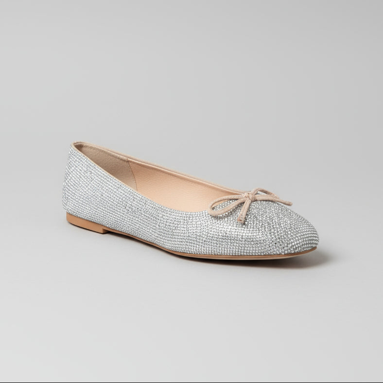 Matisse silver rhinestone ballet flats, size 8.5, NEW IN BOX!