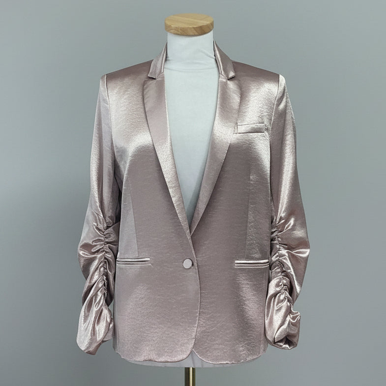 Generation Love blush pink satin Fablen jacket, size M, NEW WITH TAGS!