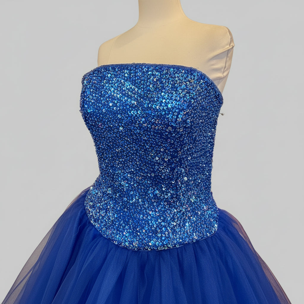 Tiffany cobalt blue ballgown, size 14