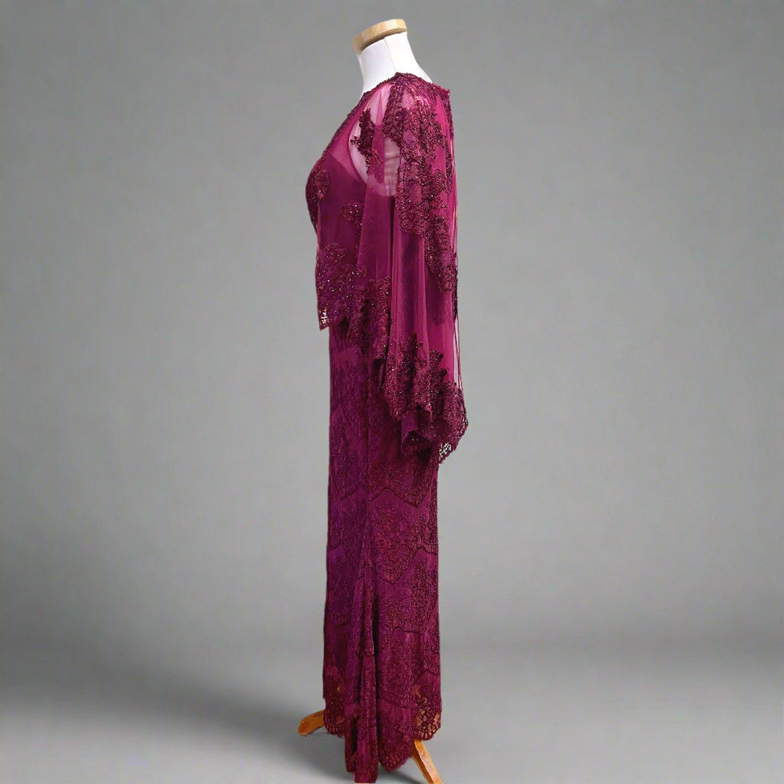 Montage Mon Cheri burgundy dress, size M