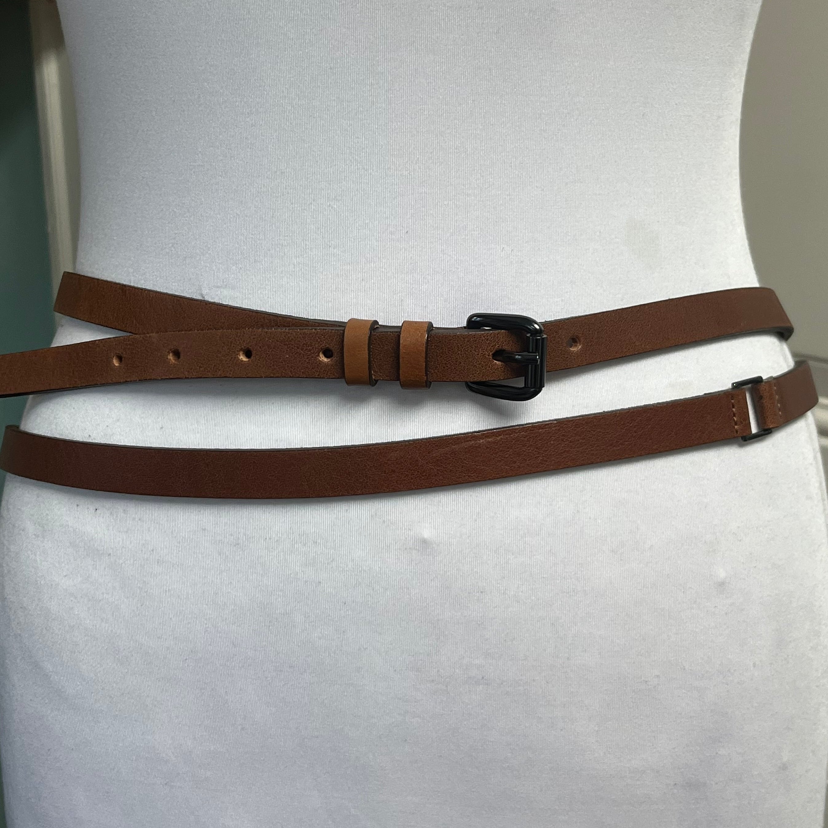 Maison Boinet saddle brown multi-wrap leather belt, LIKE NEW!
