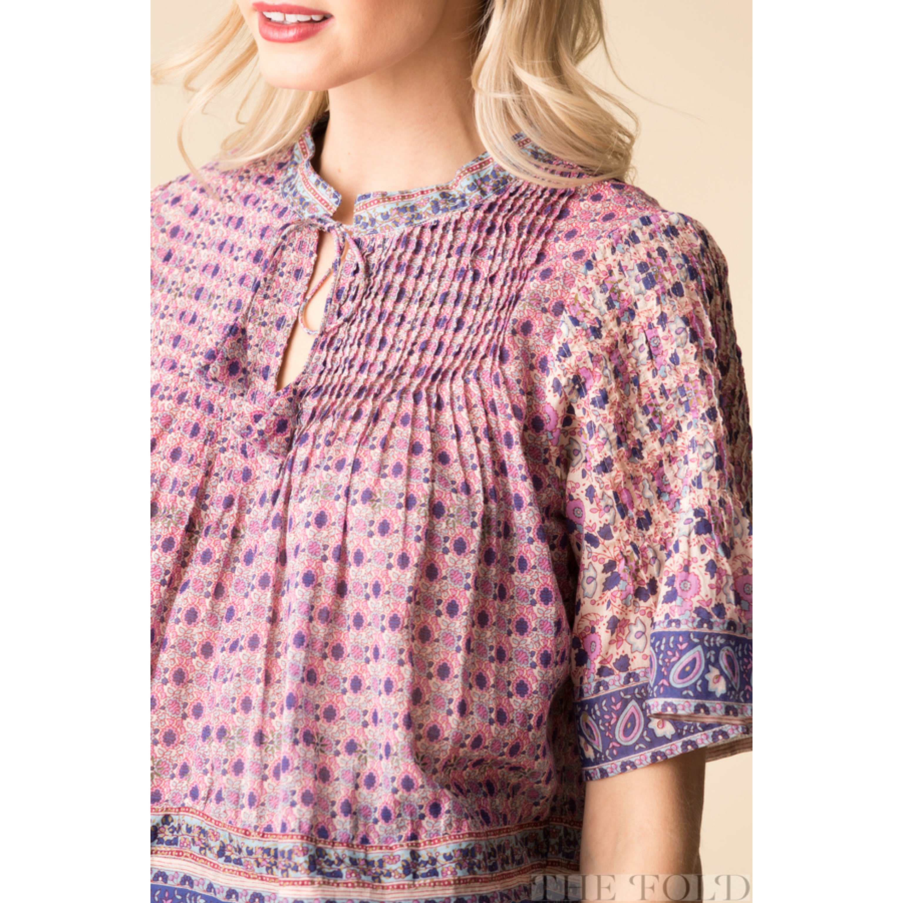 Sea New York pink and purple Bianca top, size 2