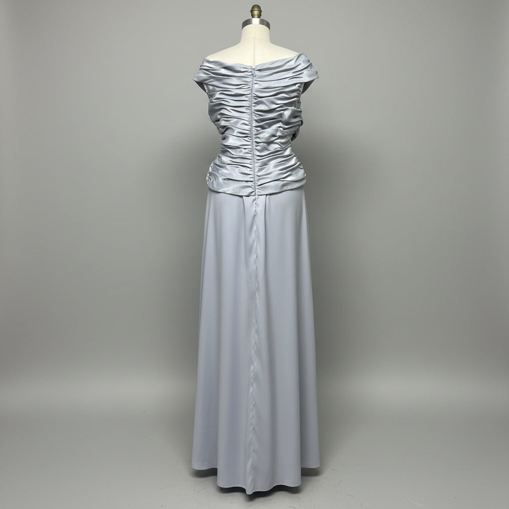 David's Bridal silver dress, size L